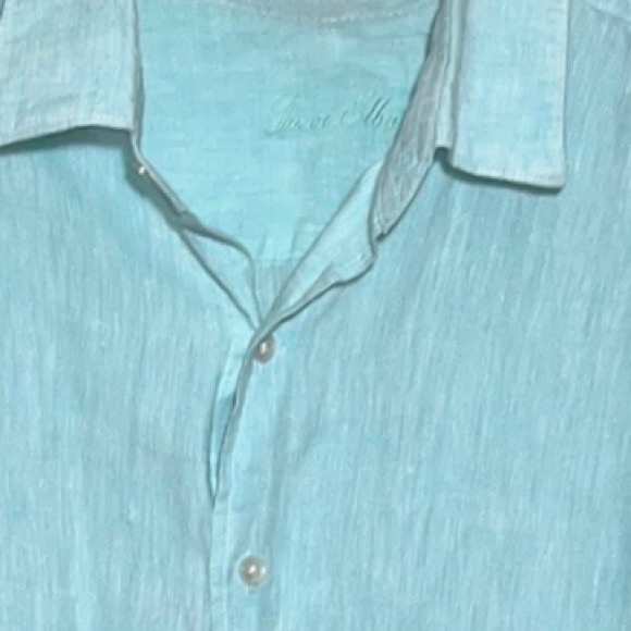 Tasso Elba Island Mens Cross-Dyed Linen Button Up Shirt Size Large - Picture 4 of 6